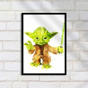 Quadro Decorativo Yoda Sabre De Luz Arte