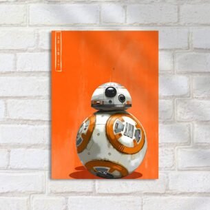 Quadro Decorativo Bb 8 Laranja Fundo