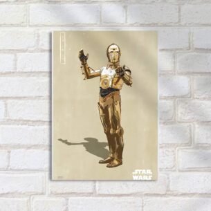 Quadro Decorativo C3po Star Wars Arte