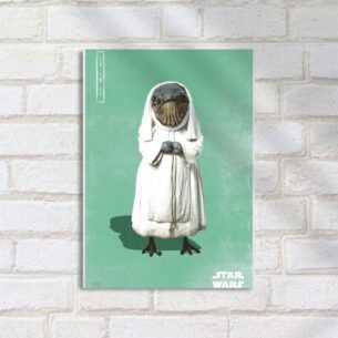 Quadro Decorativo Monstro Baleia Vestido Branco