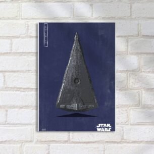 Quadro Decorativo Star Wars Nave Preto