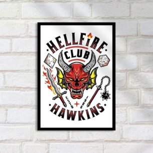 Quadro Decorativo Hellfire Club Hawkins Stranger Things