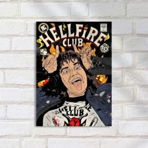 Quadro Decorativo Hellfire Club Parodia Stranger Things