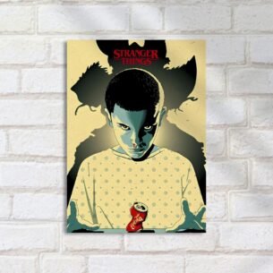 Quadro Decorativo Stranger Things Lata Amassada