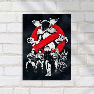 Quadro Decorativo Stranger Things Ghostbusters Crossover