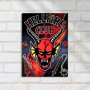 Quadro Decorativo Hellfire Club Demonio Stranger Things
