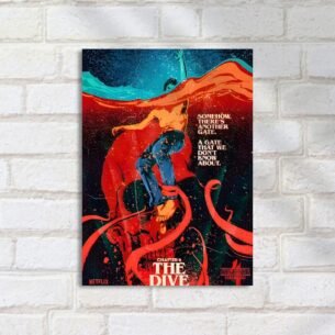 Quadro Decorativo Estranho Mergulhador Monstro Stranger Things