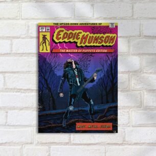 Quadro Decorativo Eddie Munson Quadrinho Guitarra Stranger Things