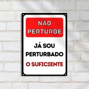 Quadro Decorativo Nao Perturbe Ja Sou