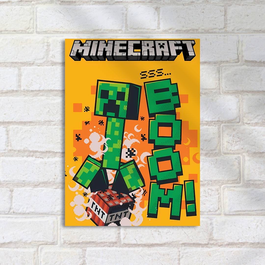 Quadro Decorativo Creeper Minecraft Tnt Explosao