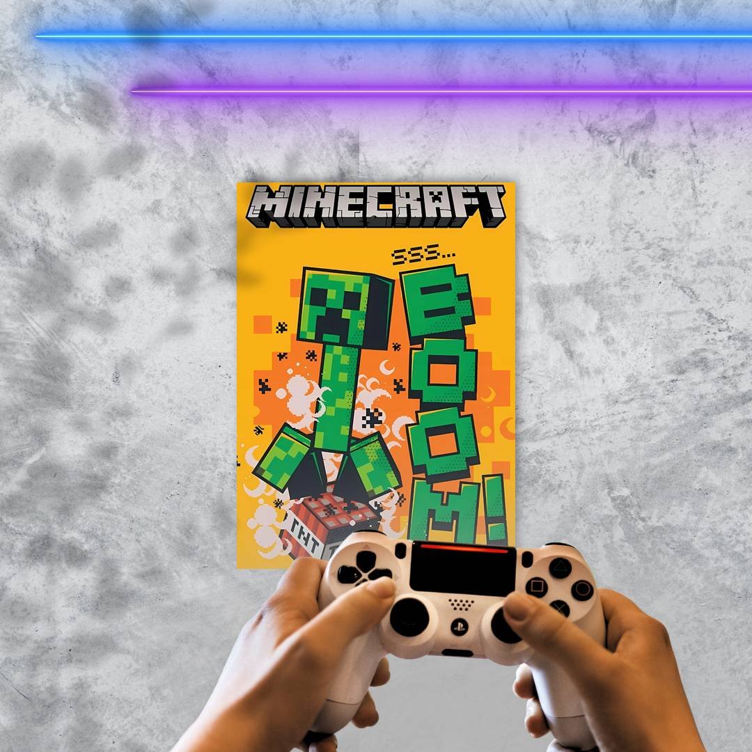 Quadro Decorativo Creeper Minecraft Tnt Explosao - Imagem 2