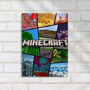 Quadro Decorativo Minecraft Paisagens Variedade