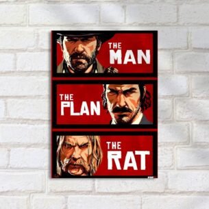 Quadro Decorativo Homem Plano Rato Red Dead