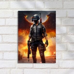 Quadro Decorativo Soldado Batalha Fogo Asas