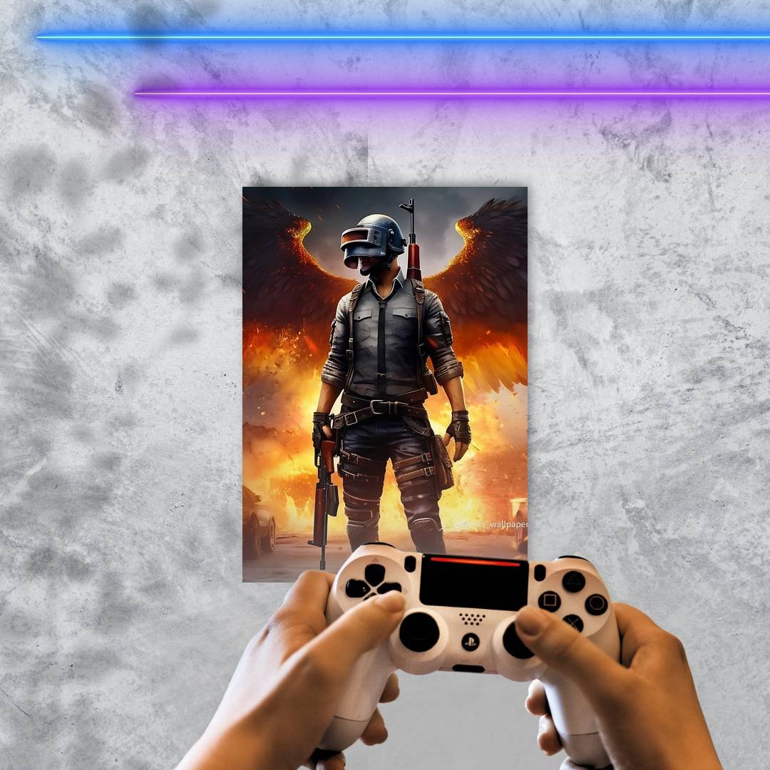 Quadro Decorativo Soldado Batalha Fogo Asas - Imagem 2