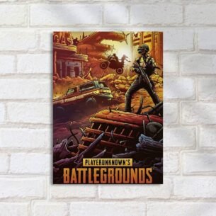 Quadro Decorativo Pubg Soldado Ruinas Quadrinhos