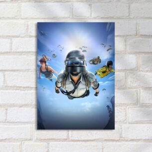 Quadro Decorativo Pubg Queda Livre Jogo