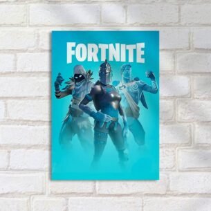 Quadro Decorativo Fortnite Personagens Armaduras