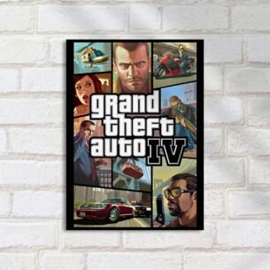 Quadro Decorativo GTA IV Poster Personagens