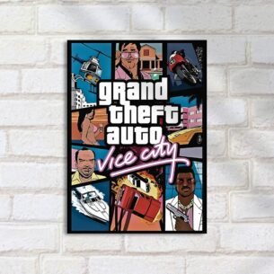 Quadro Decorativo GTA Vice City Cidade