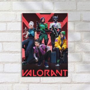 Quadro Decorativo Valorant Agentes Pose Grupo