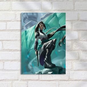 Quadro Decorativo Mulher Ciborgue Pose Heroi