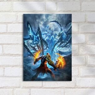 Quadro Decorativo Kratos Contra Ice Monstros