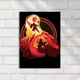 Quadro Decorativo Kratos Atrasil Sombra Silhueta