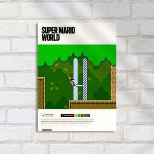 Quadro Decorativo Super Mario World Meta