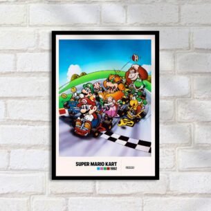 Quadro Decorativo Super Mario Kart 1992