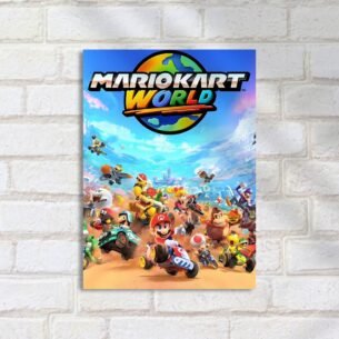 Quadro Decorativo Mario Kart Personagens Corrida
