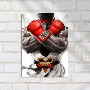 Quadro Decorativo Ryu Street Fighter Luvas