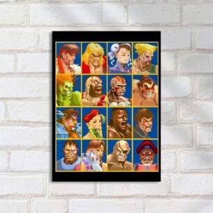 Quadro Decorativo Street Fighter Personagens Feridos