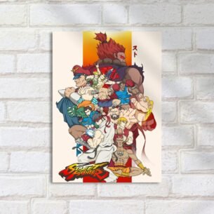 Quadro Decorativo Street Fighter Personagens Poster