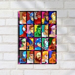 Quadro Decorativo Herois Viloes Quadrinhos Montagem