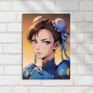 Quadro Decorativo Chun Li Retrato Anime