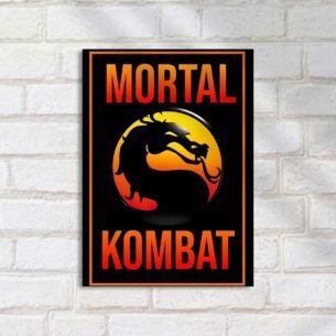 Quadro Decorativo Mortal Kombat Logo Draga O