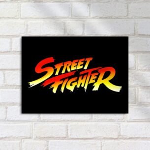 Quadro Decorativo Street Fighter Logo Colorido