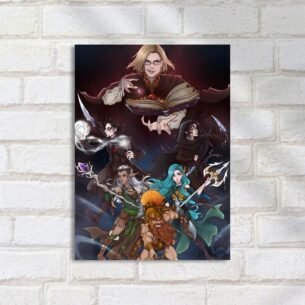 Quadro Decorativo Desenho Personagens Fantasia Magia RPG