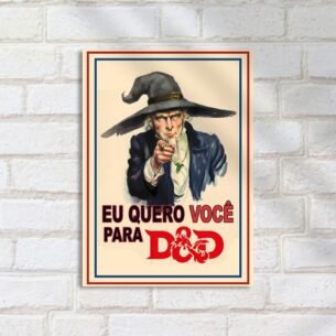 Quadro Decorativo Mago Recrutando D&D RPG