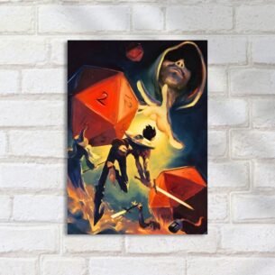 Quadro Decorativo Aventura Fantasia Dados RPG