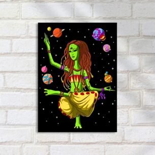 Quadro Decorativo Alien Divindade Planetas