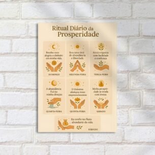 Quadro Decorativo Ritual Diario Prosperidade