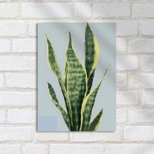 Quadro Decorativo Planta Ilustrada Folhas Verde
