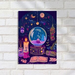 Quadro Decorativo Bola Cristal Mistica Cosmos