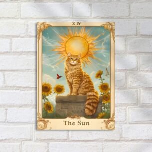 Quadro Decorativo Gato Sol Colecao Tarot