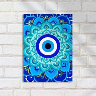 Quadro Decorativo Pendente Olho Grego Azul
