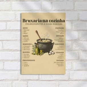 Quadro Decorativo Ingredientes Magicos Cozinha