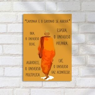 Quadro Decorativo Monge Caminhando Universo Abrira
