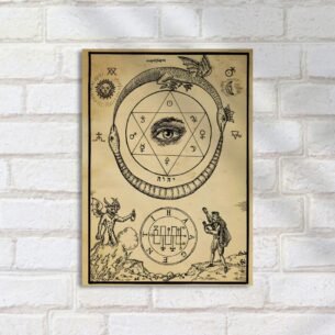 Quadro Decorativo Ocultismo Simbolos Ocultos